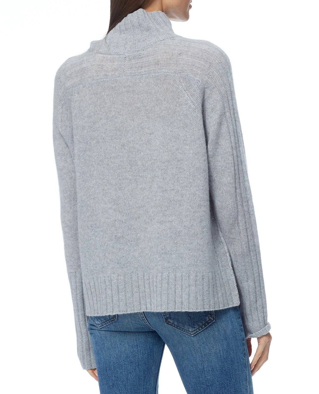 360 Annalee Turtleneck Knit in Light Grey