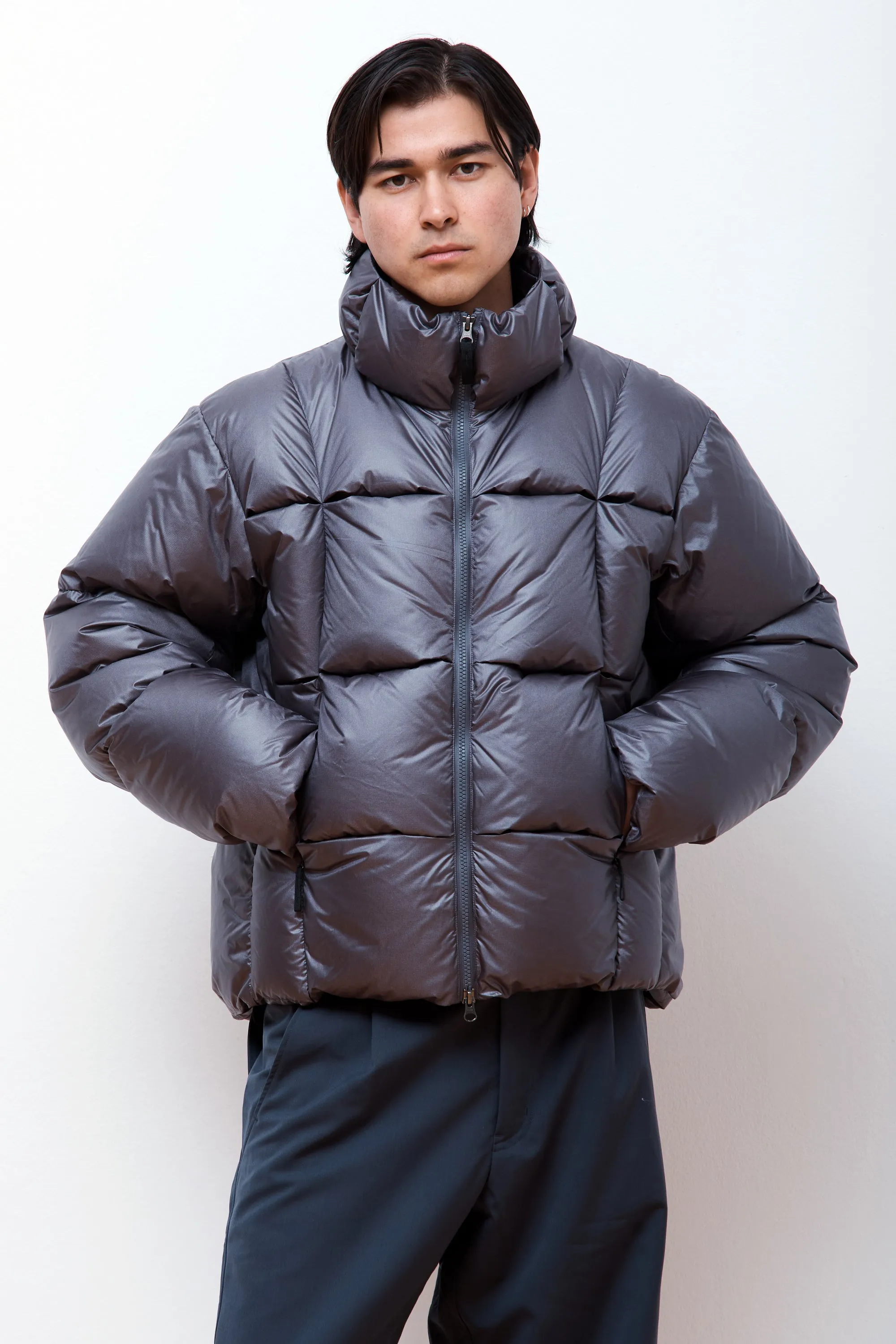 3D Down Jacket Lead Grey