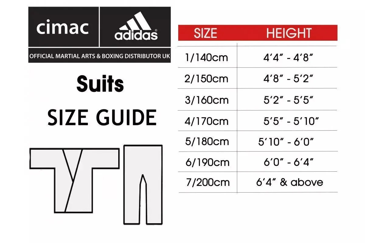 adidas WKF Japanese Cut Premium Karate Jacket Shori 14oz