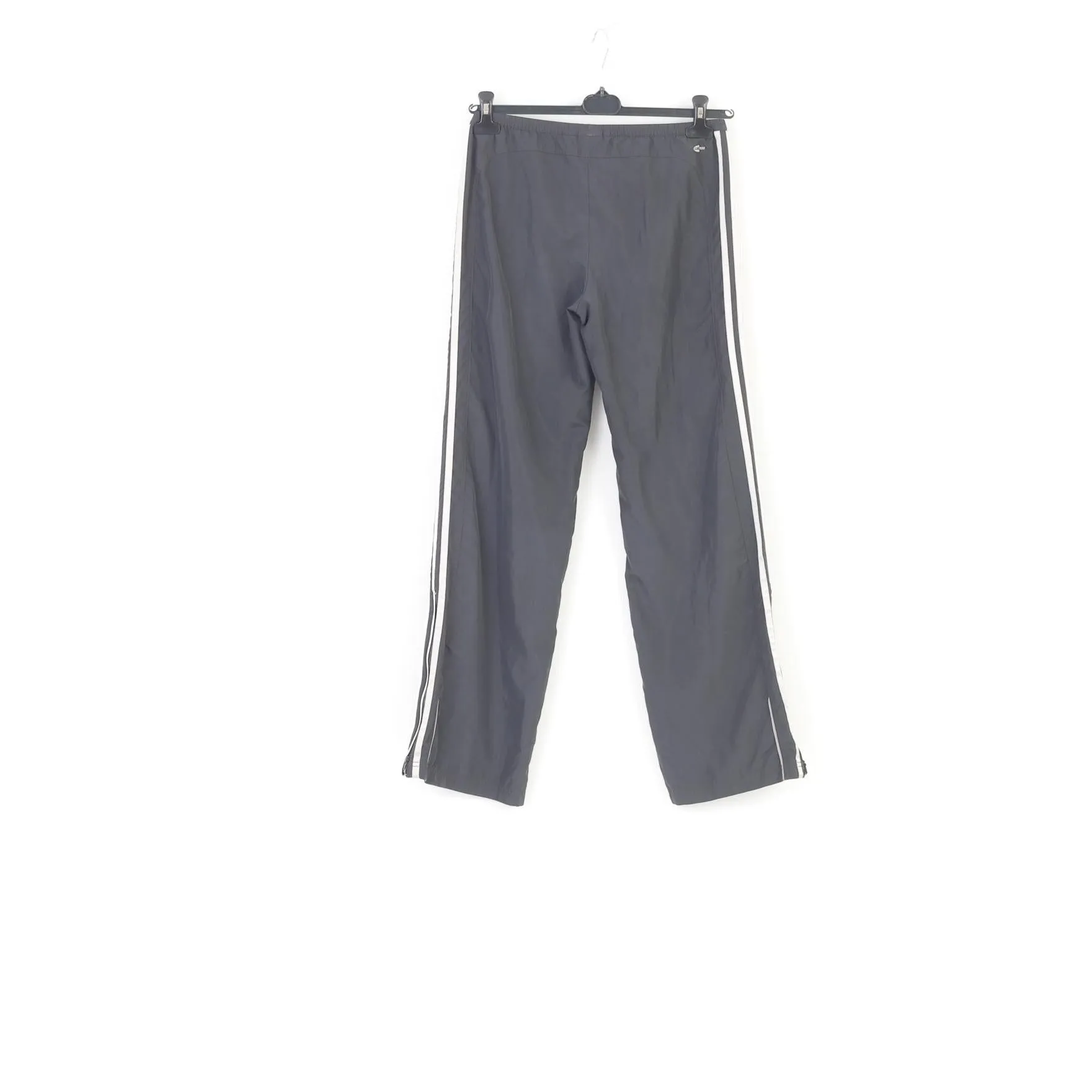 Adidas Woman 10 Trousers 3Stripes Grey  Pockets Elastic Waistband Top