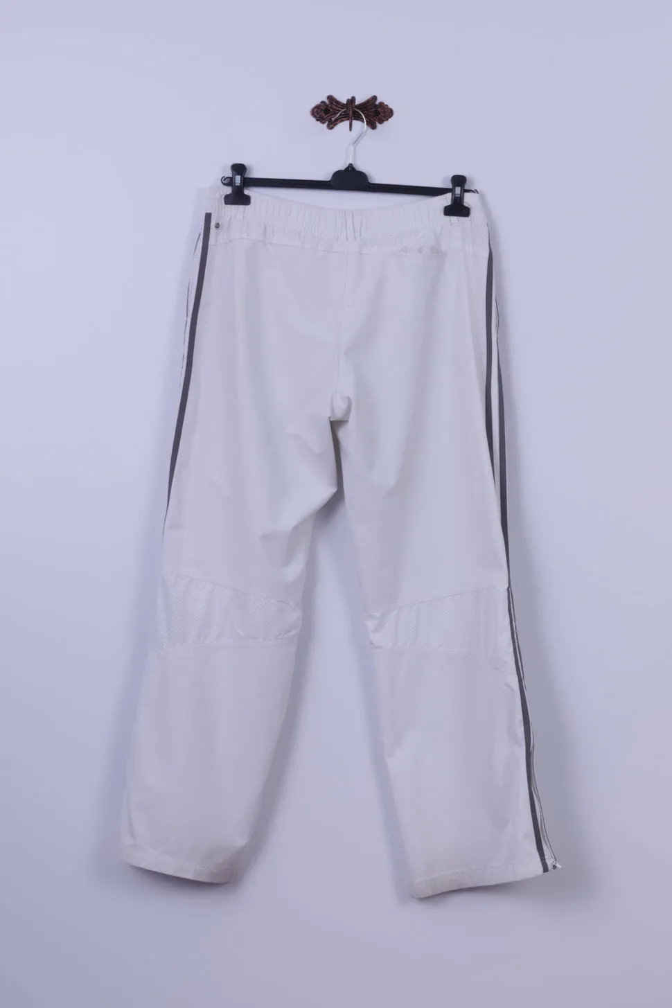 Adidas Womens 18 44 Trousers White Clima 365 Nylon Elastane Blend Sport Pants