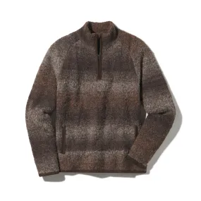 Ambassador Boucle Half Zip Sweater - Brown