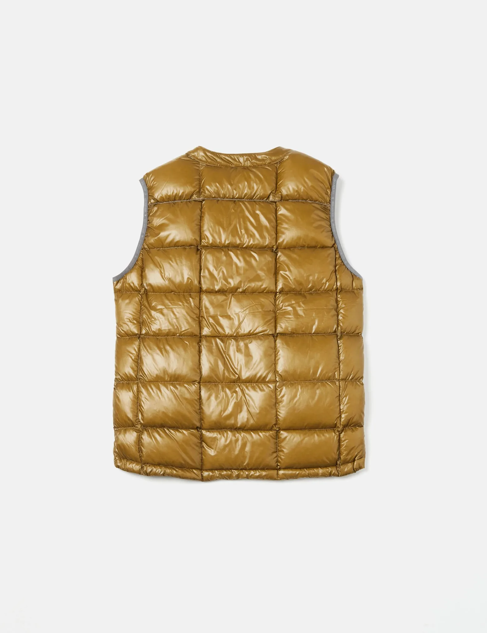 And Wander Diamond Stitch Down Vest - Camel Brown