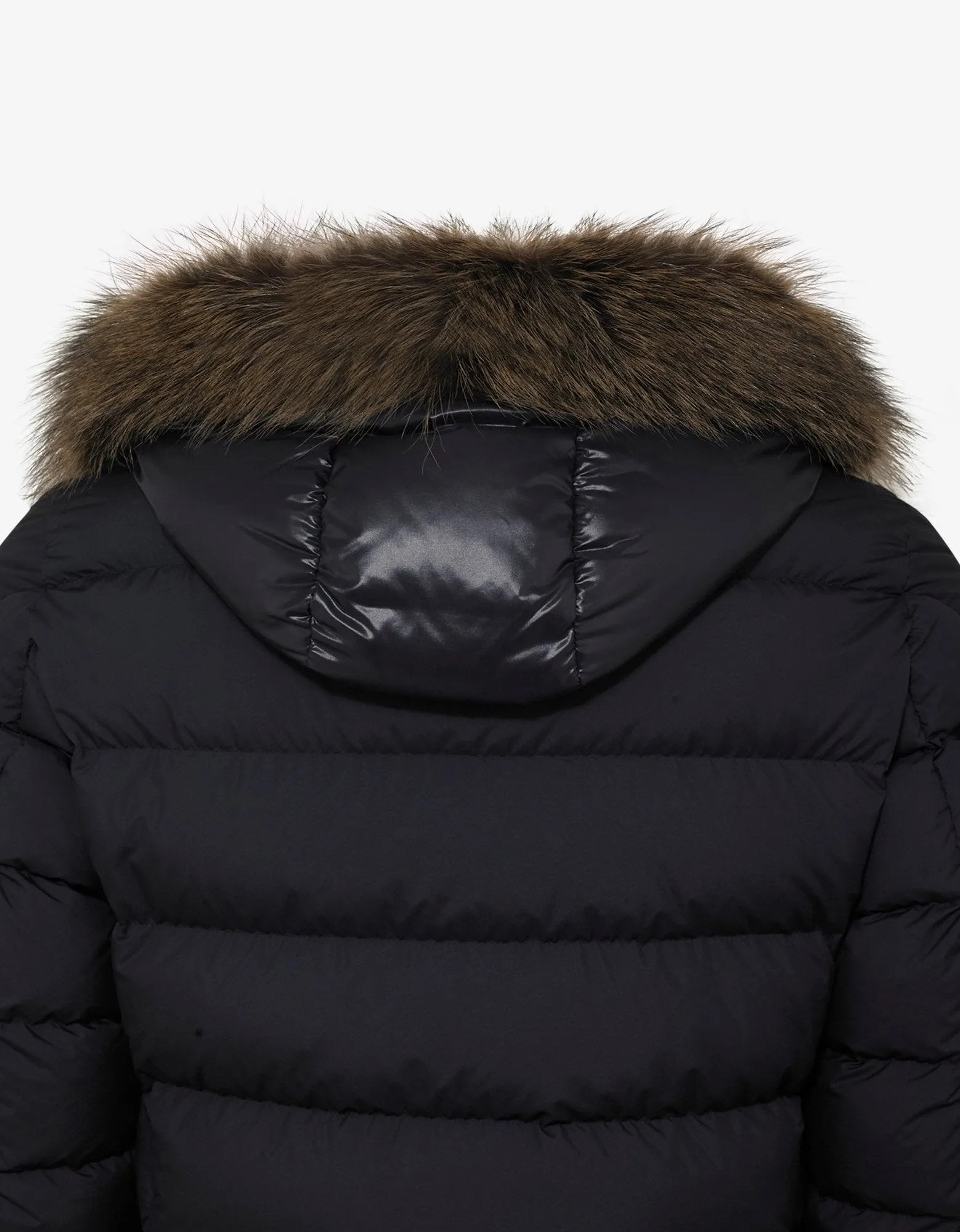 Augert Navy Blue Fur Trim Down Jacket