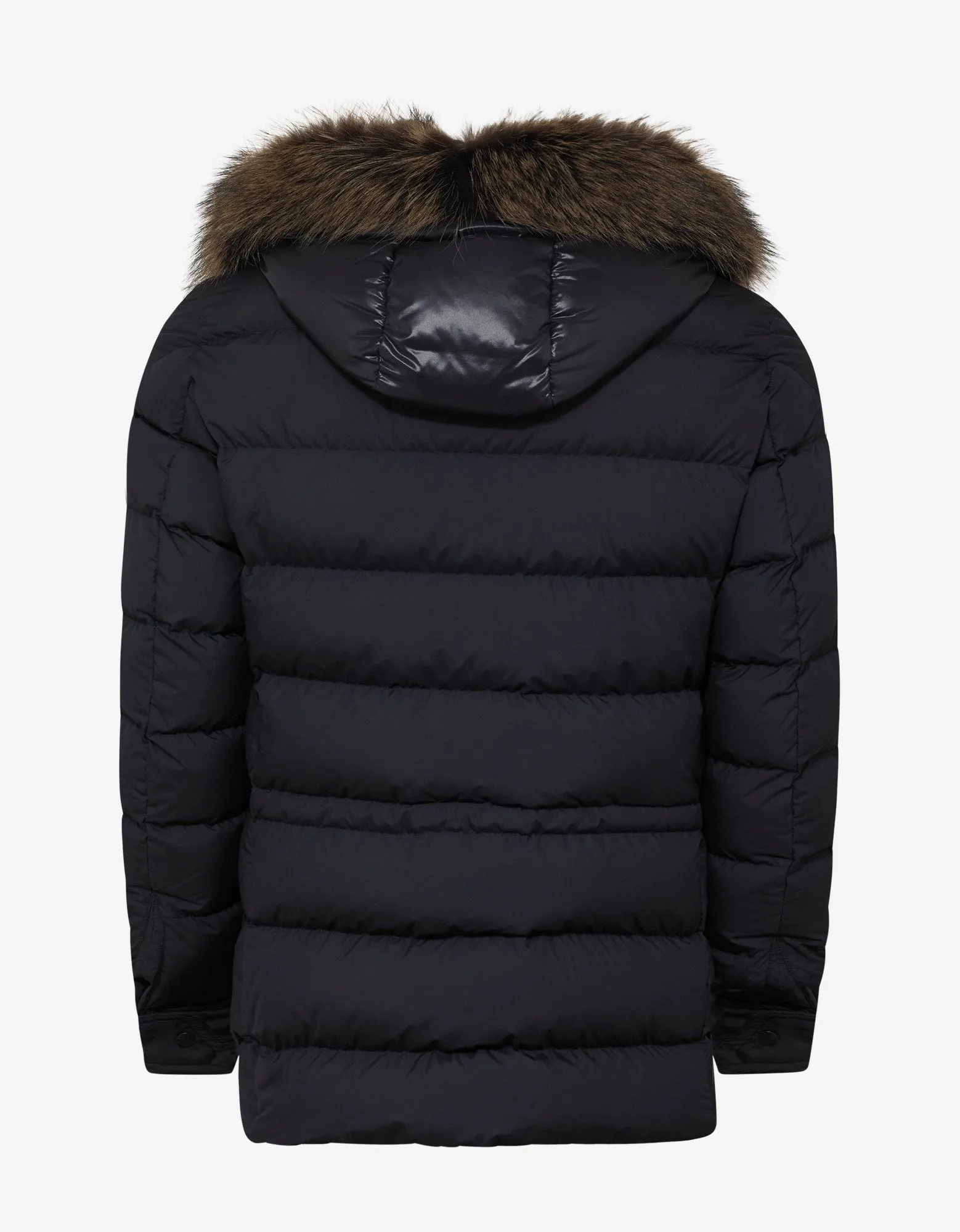 Augert Navy Blue Fur Trim Down Jacket