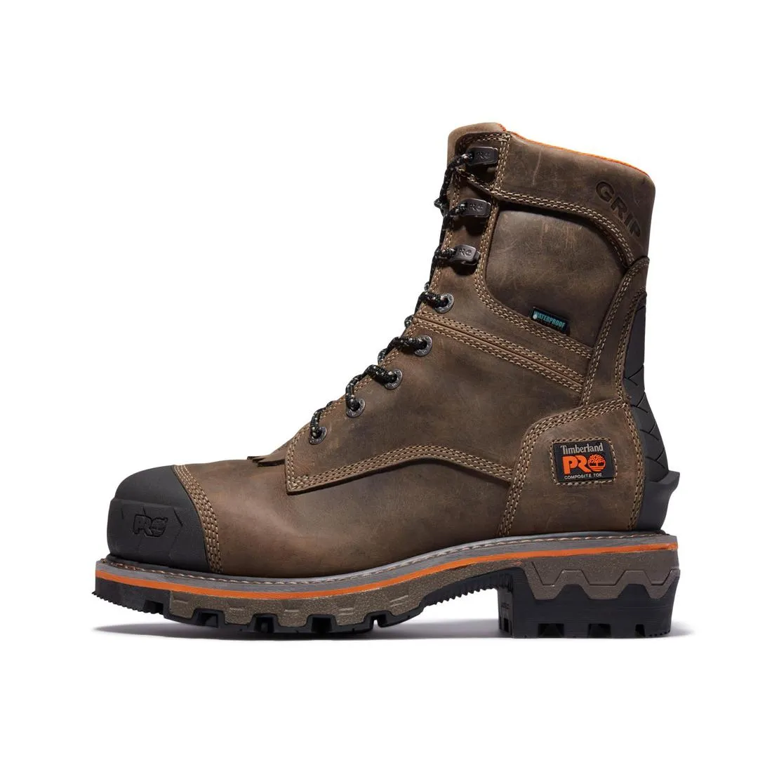 Boondock HD 8 Inch Composite-Toe Waterproof Work Boot Brown