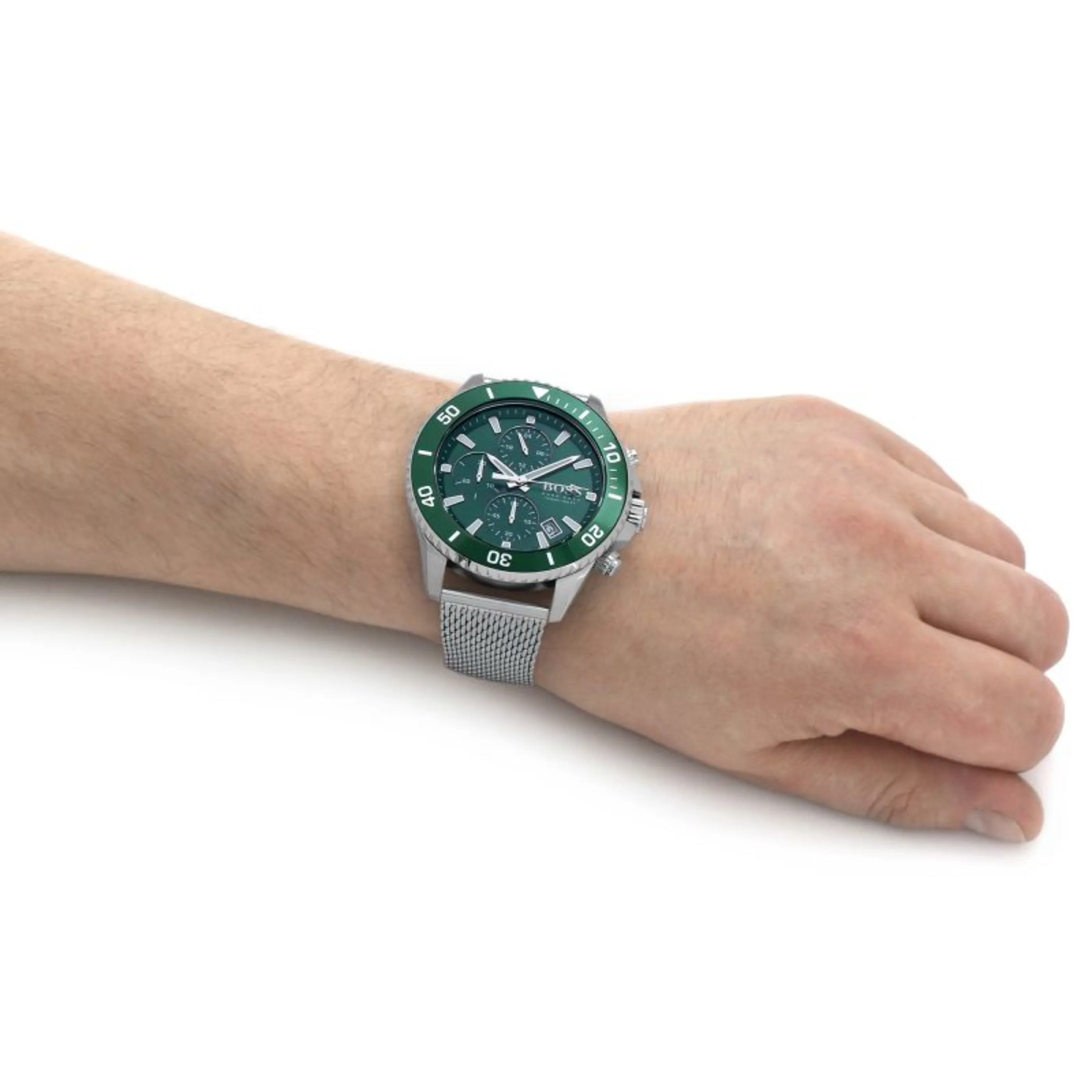 BOSS Admiral Chronograph 46mm Green Quartz Men's Watch