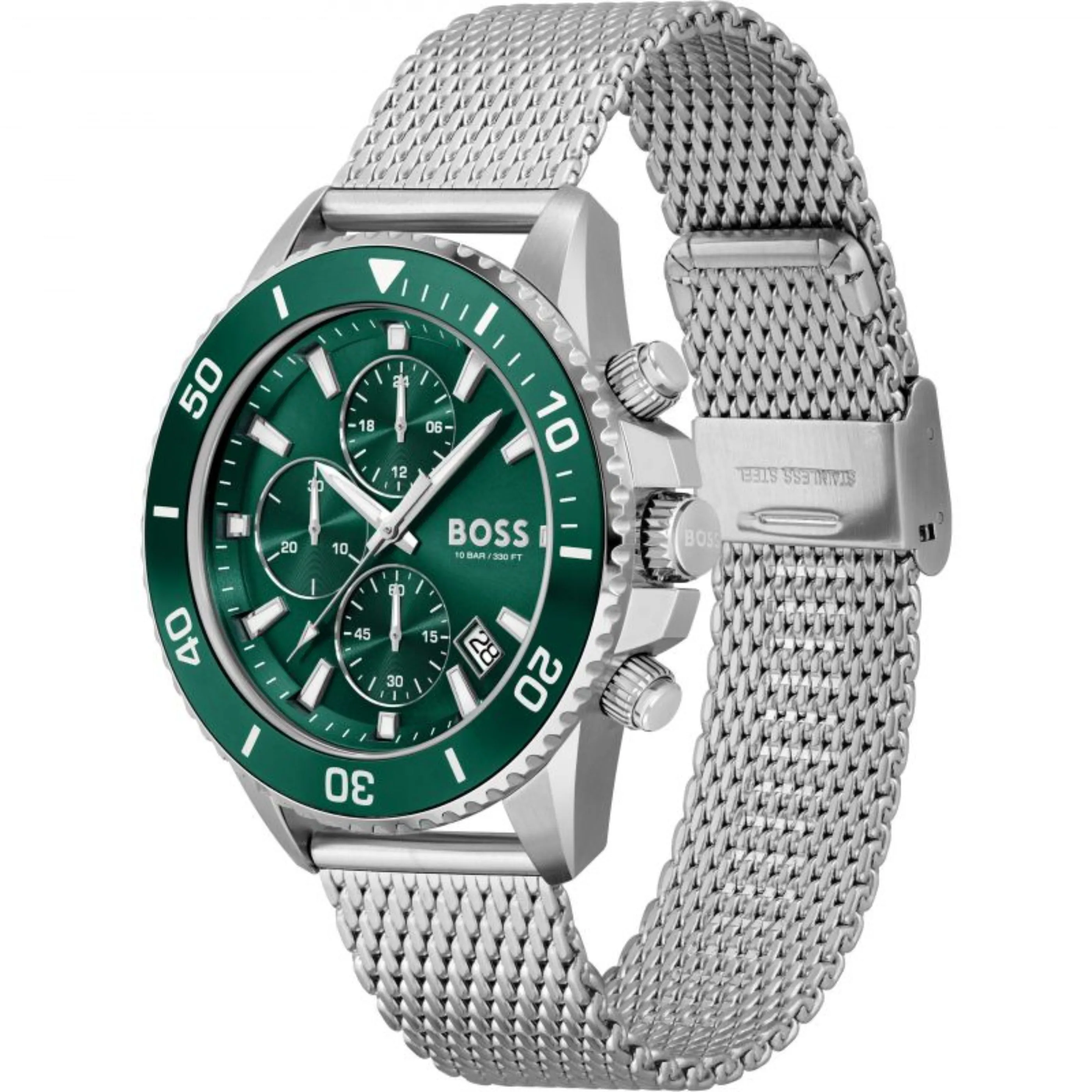 BOSS Admiral Chronograph 46mm Green Quartz Men's Watch