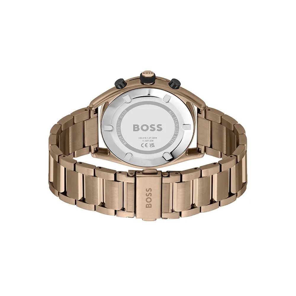 BOSS Centre Court 44mm Beige IP Quartz Men's Watch