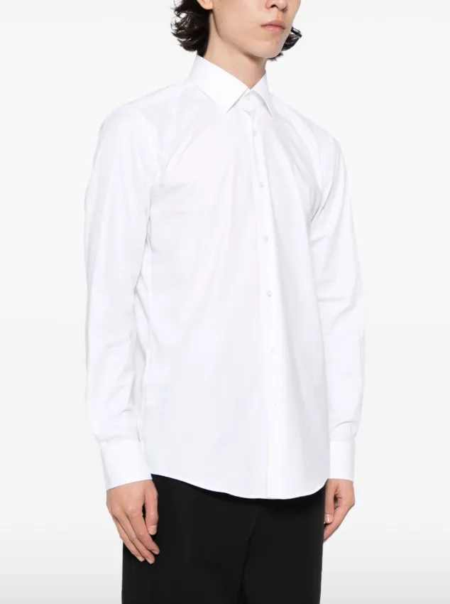 BOSS classic-collar poplin shirt