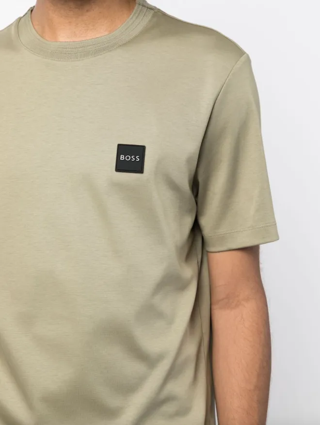 BOSS logo-patch cotton T-shirt