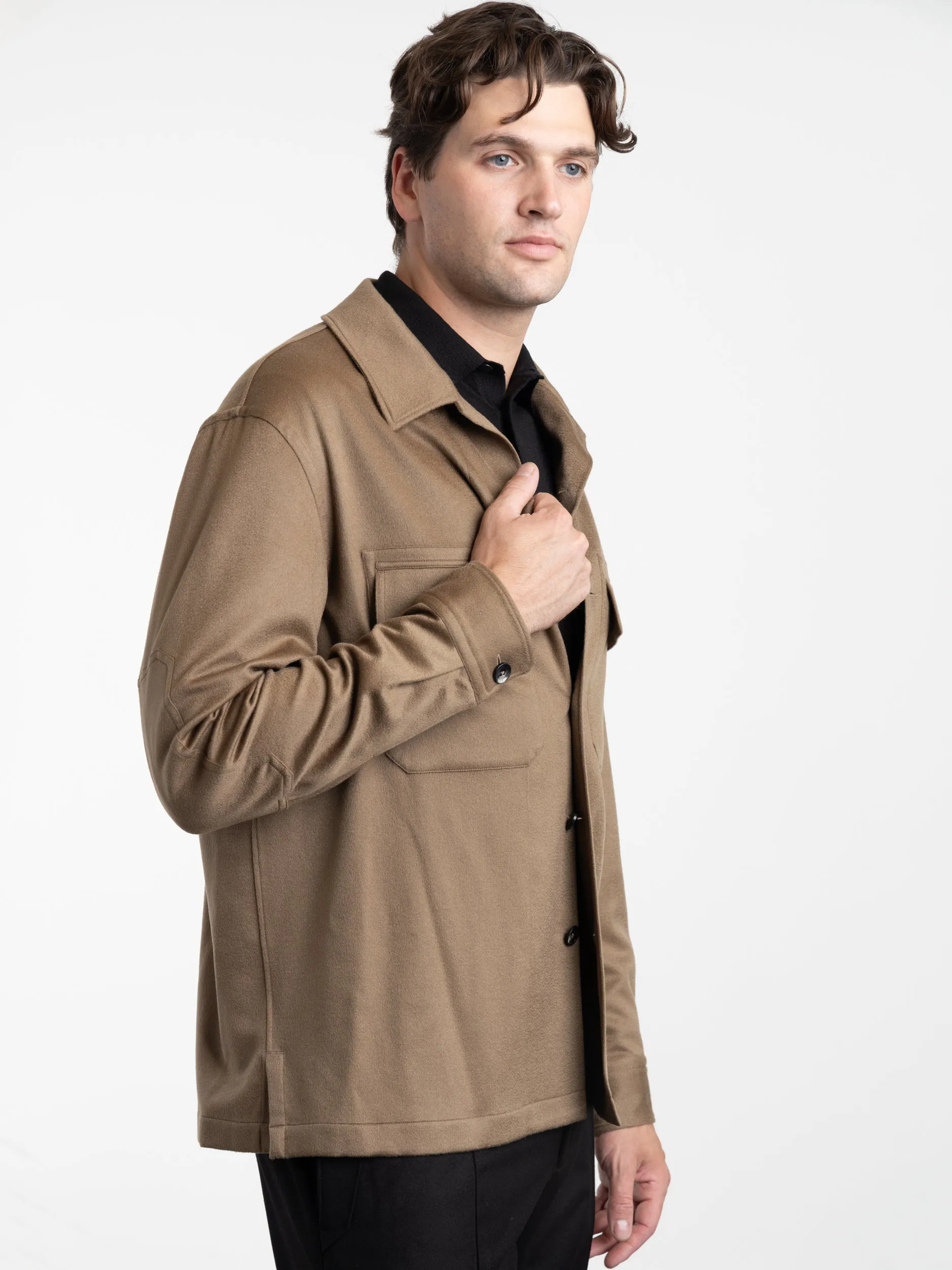 Brown Oasi Cashmere Alba Overshirt