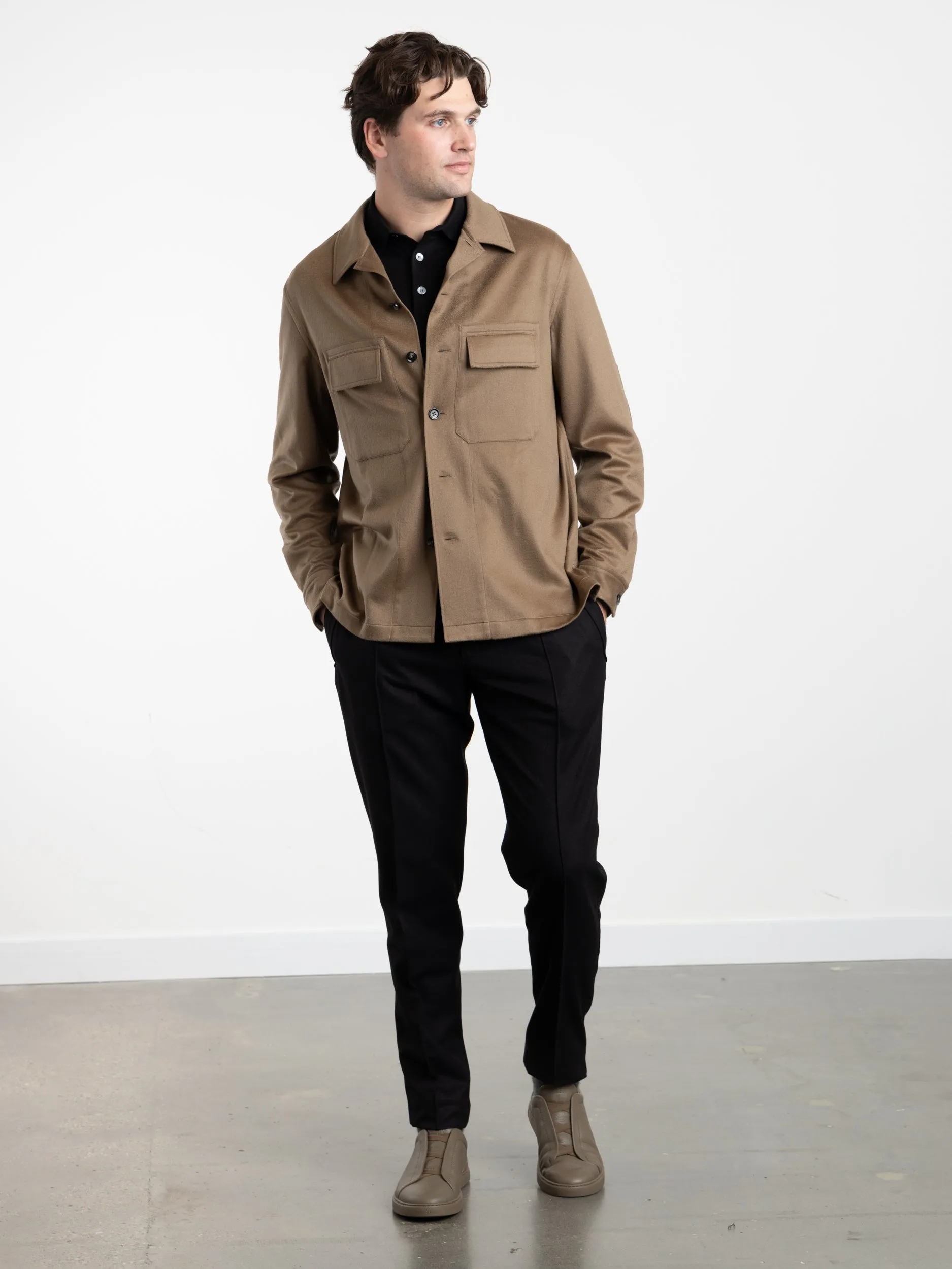 Brown Oasi Cashmere Alba Overshirt