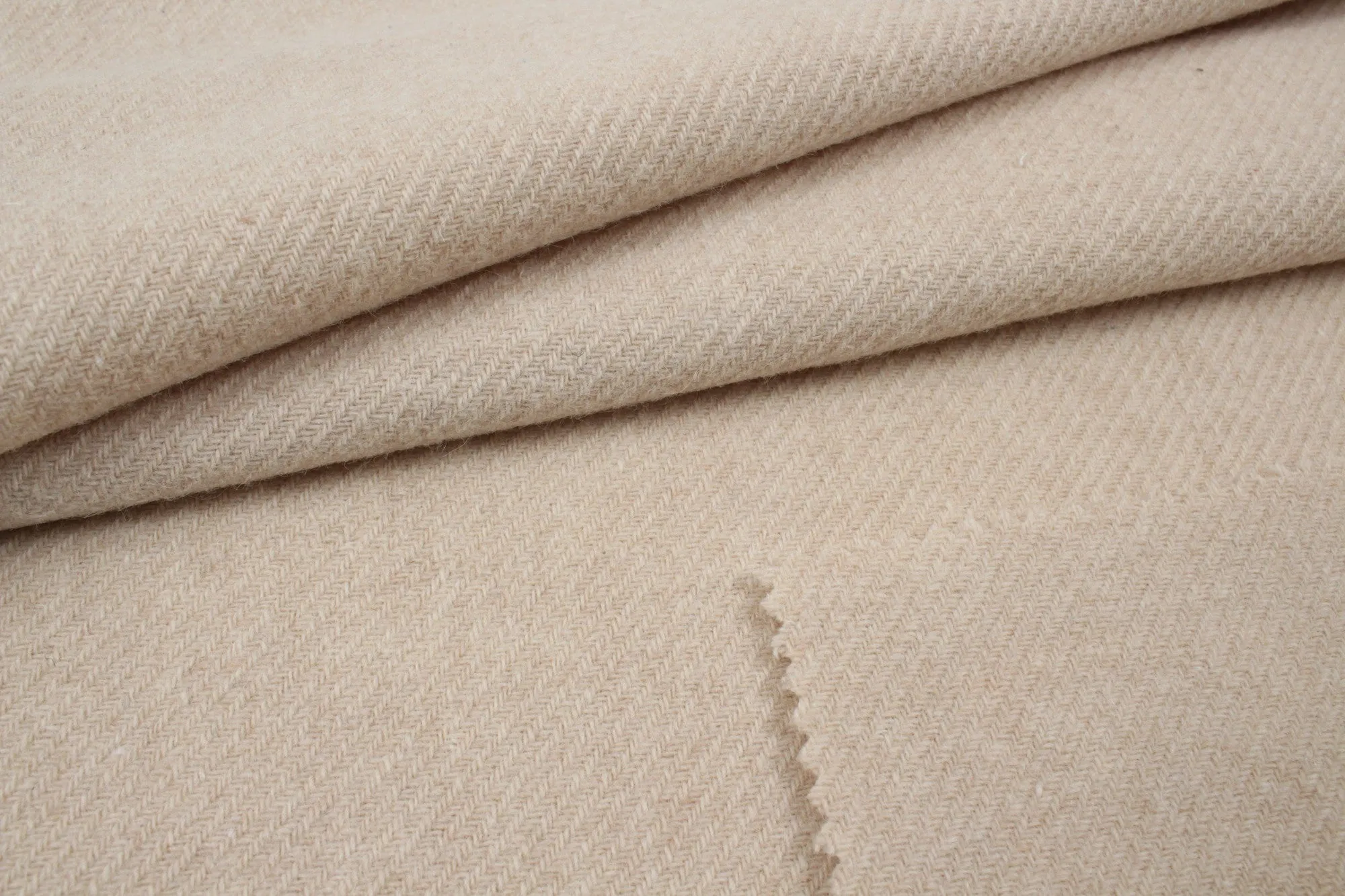 Brushed Recycled Wool Twill for Coats - Double Face