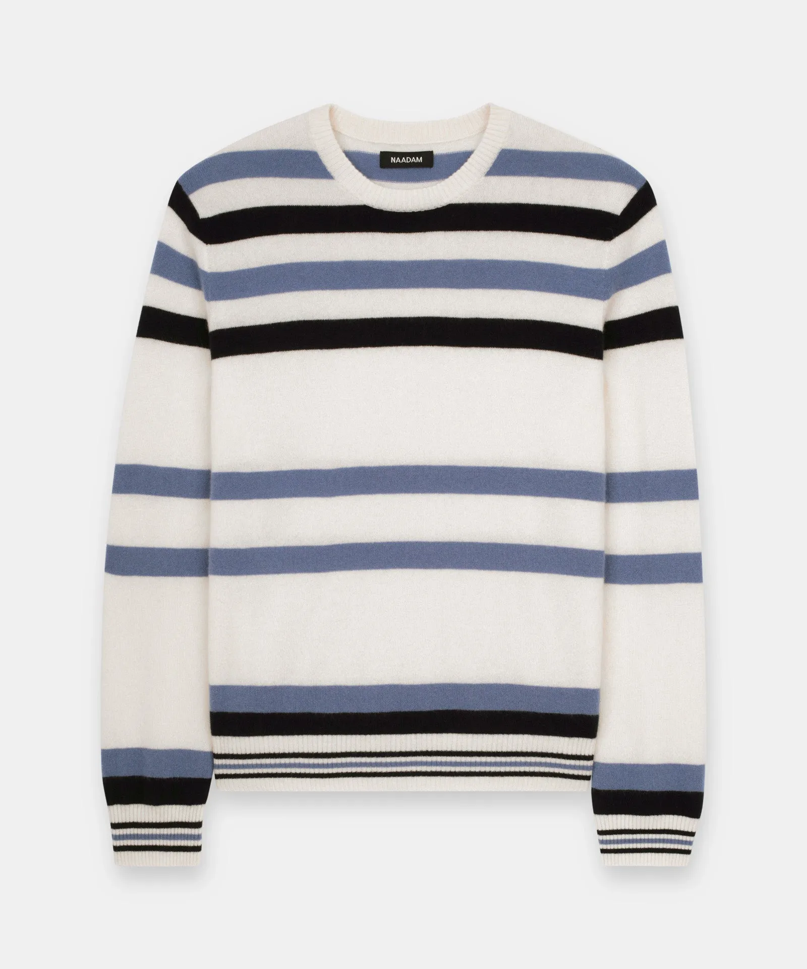 Cashmere Striped Crewneck Sweater