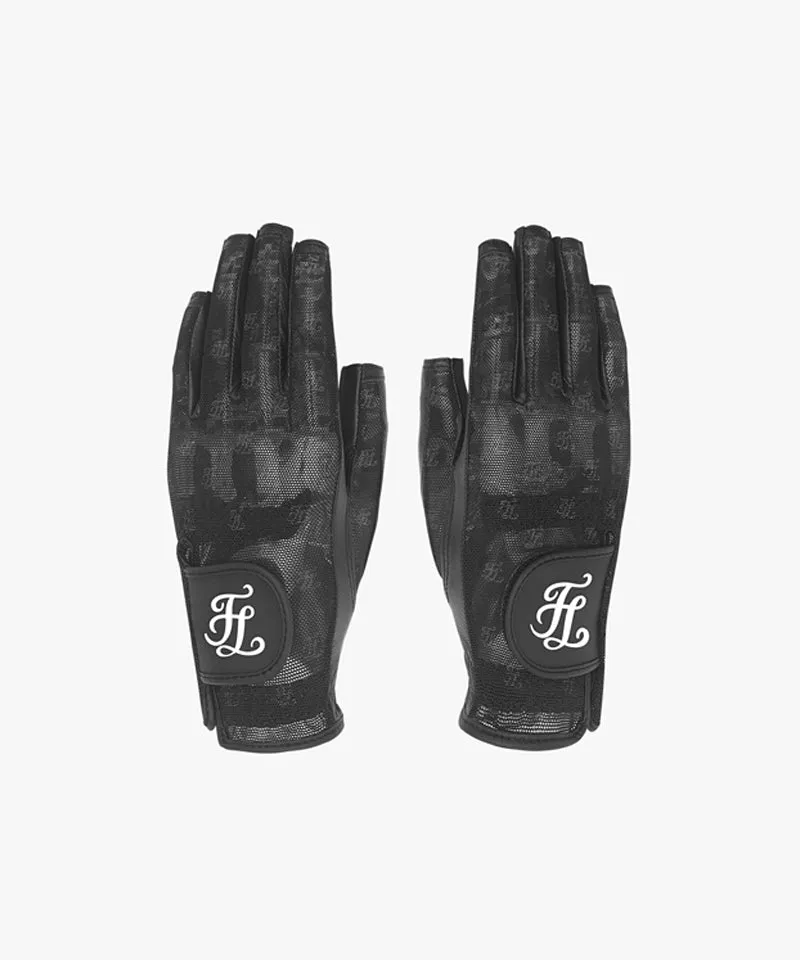 FAIRLIAR Sheepskin Logo Gloves  - Black