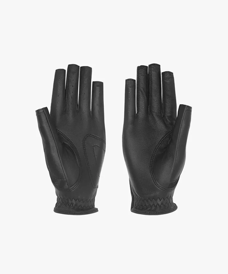 FAIRLIAR Sheepskin Logo Gloves  - Black