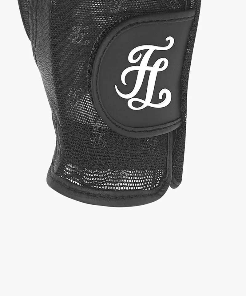 FAIRLIAR Sheepskin Logo Gloves  - Black