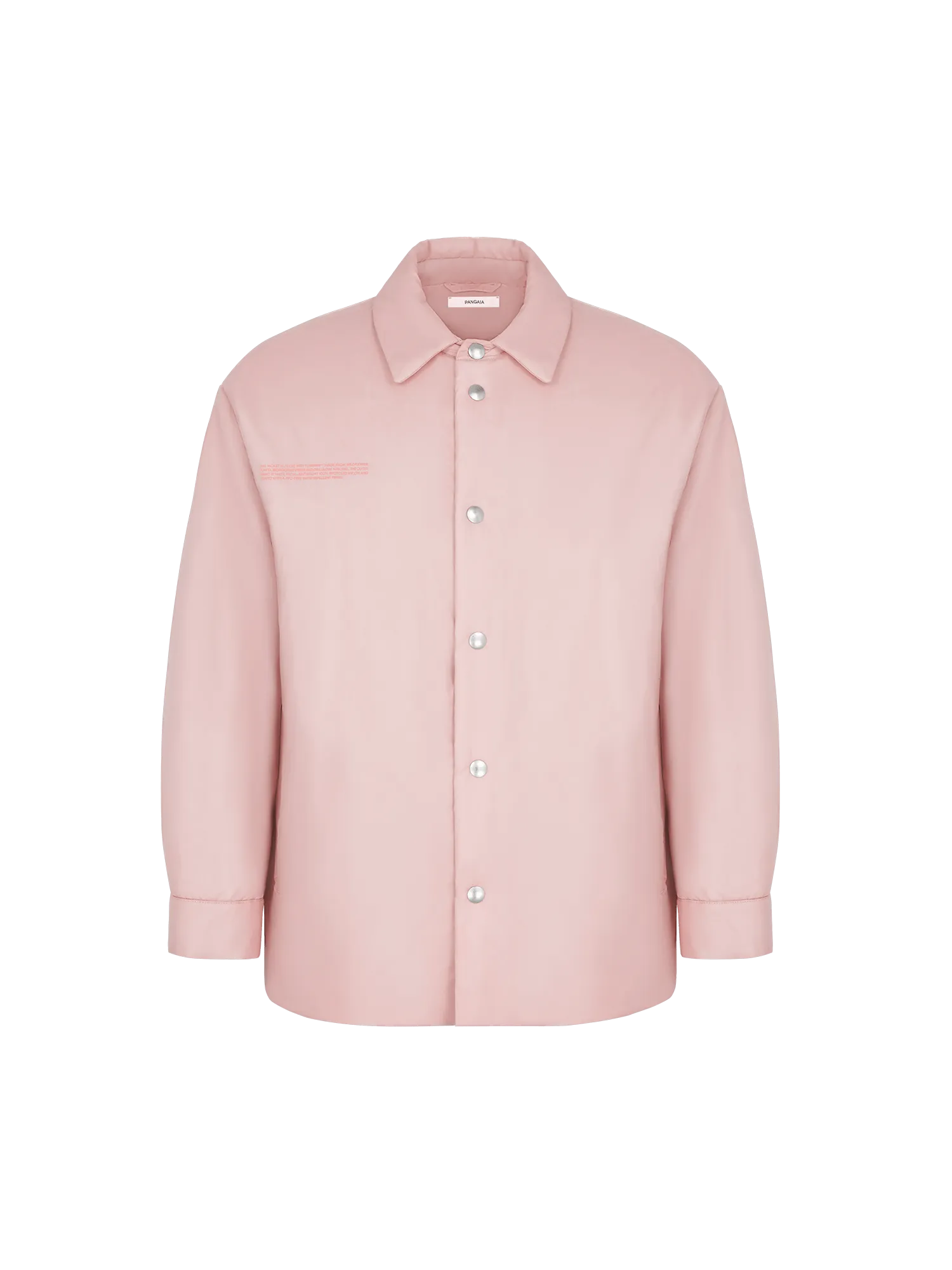 Flower-Warmth Padded Overshirt—Magnolia Pink