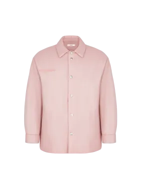 Flower-Warmth Padded Overshirt—Magnolia Pink