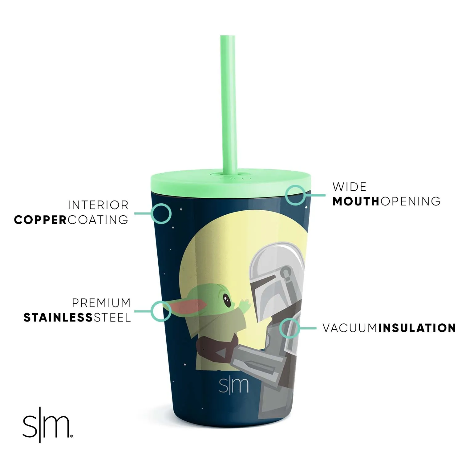 Kids Classic Tumbler with Lid and Silicone Straw