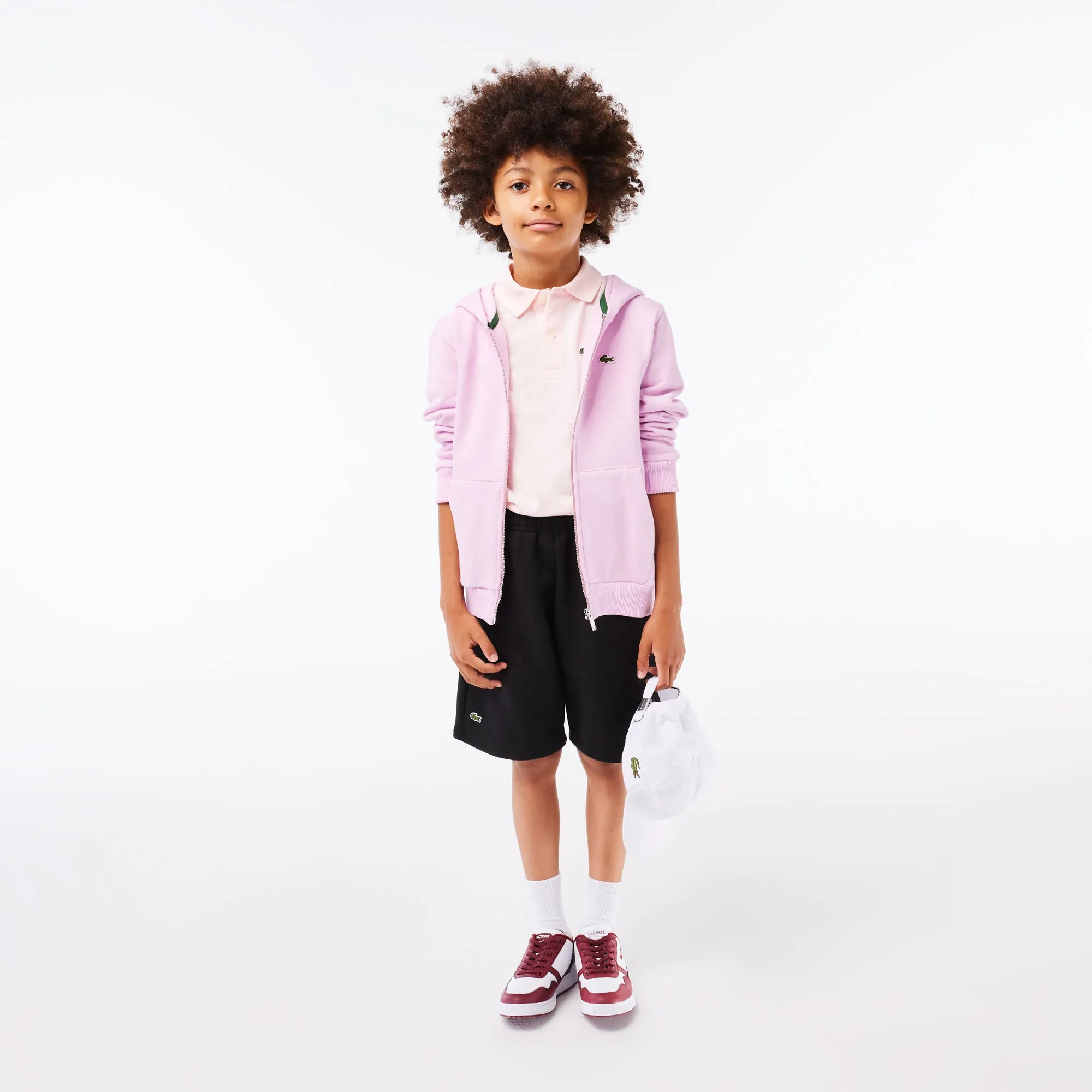 Kids' Lacoste Organic Brushed Cotton Fleece Shorts