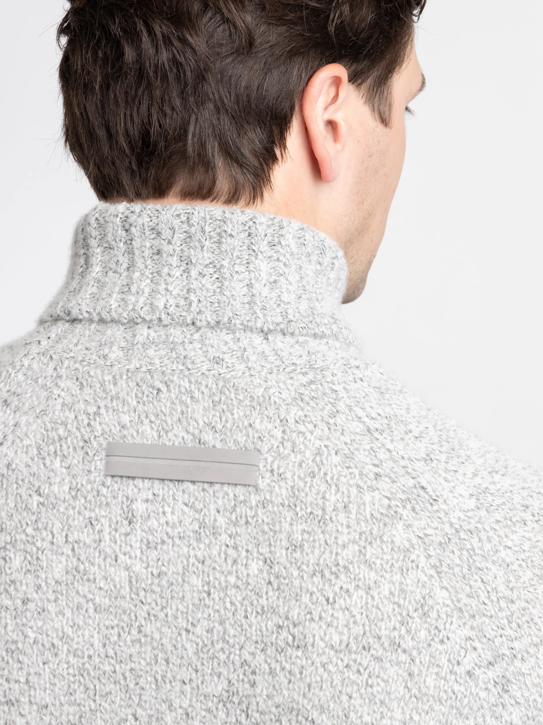 Light Grey Cashmere Rollneck Knit