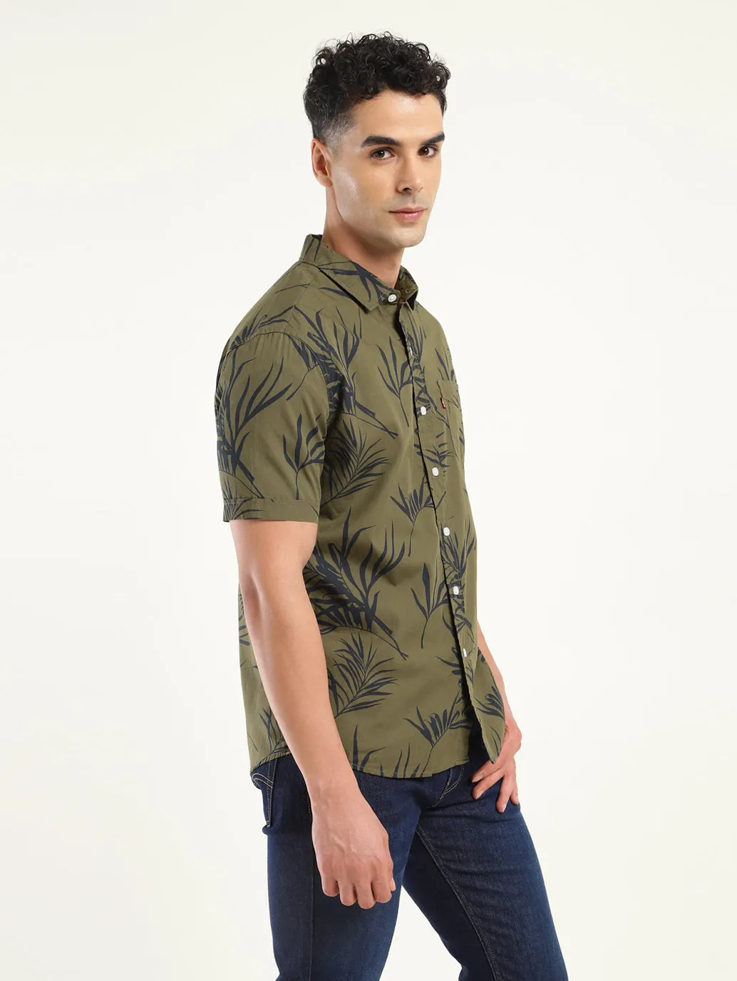 Men's All Over Printed Slim Fit Shirt