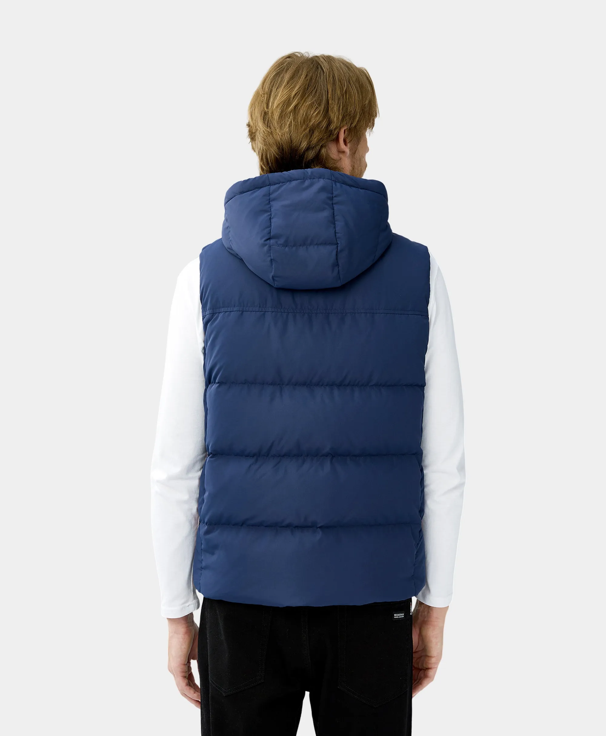 Men's Heated Down Vest - Black/Blue