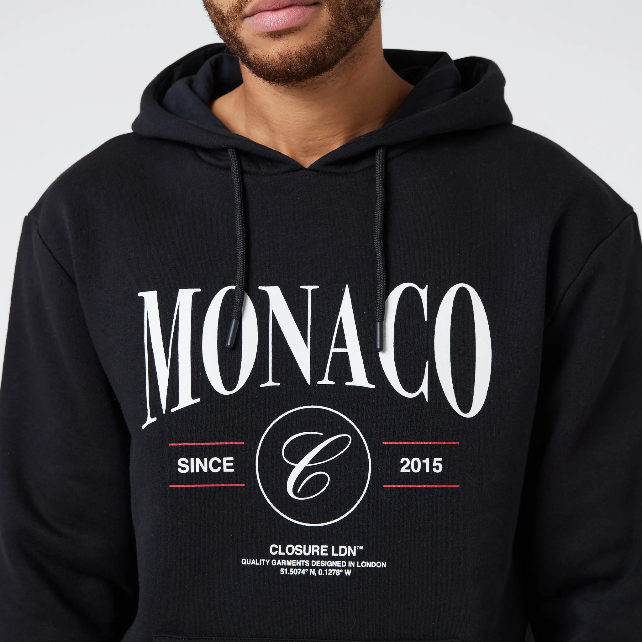 Monaco Emblem Hoody | Black