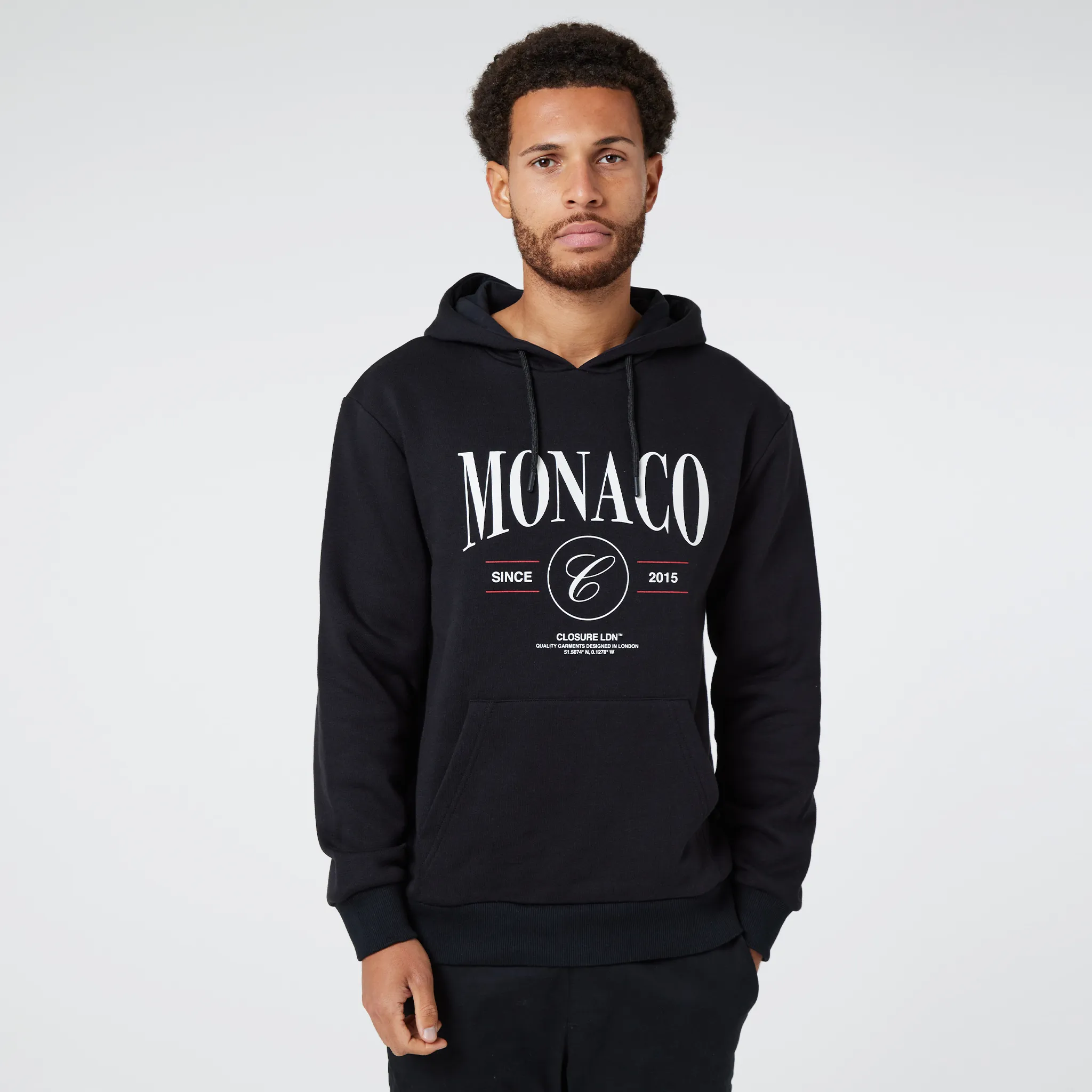 Monaco Emblem Hoody | Black