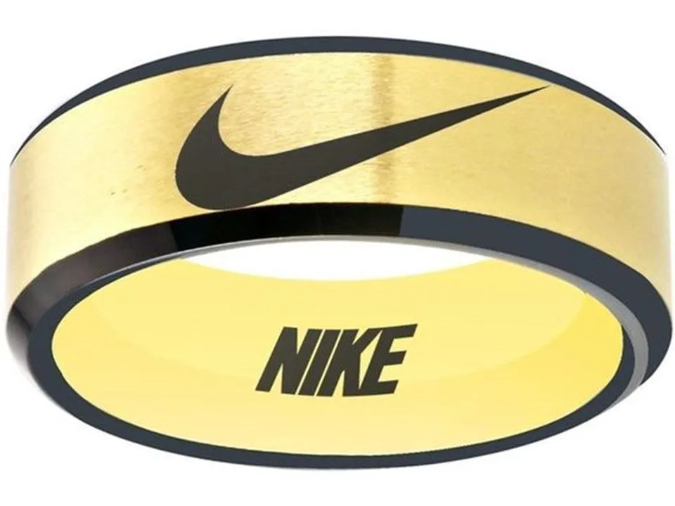 Nike Ring Matte matte Gold Band Wedding Band #nike #nikeair #justdoit