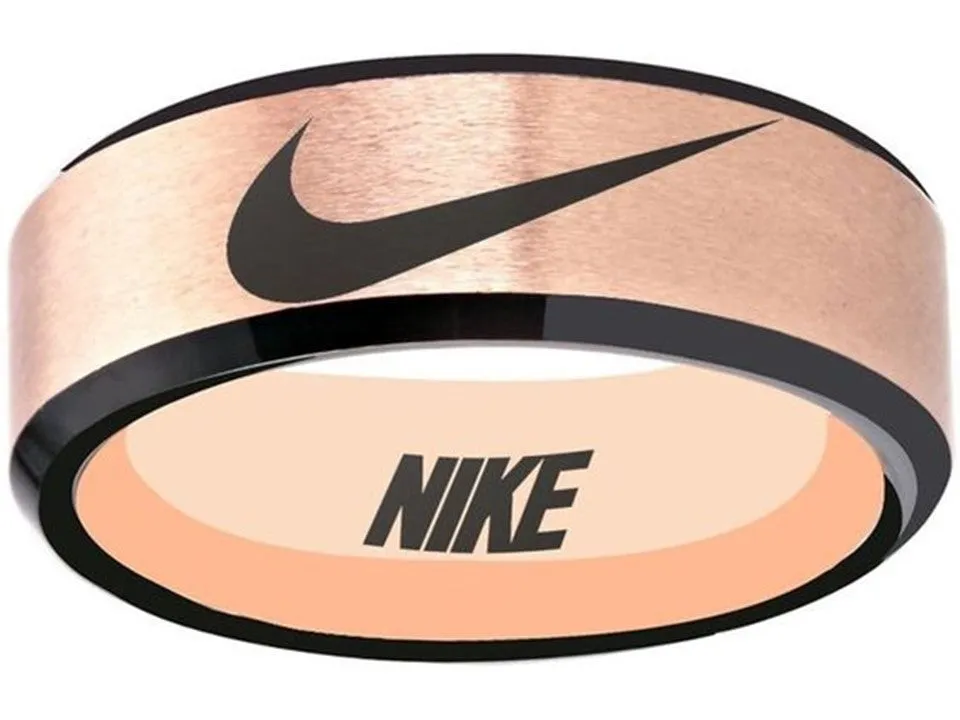 Nike Ring Matte matte Gold Band Wedding Band #nike #nikeair #justdoit