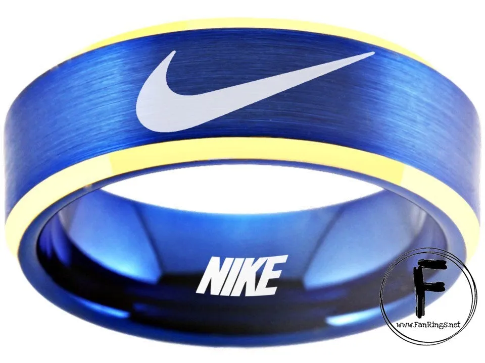 Nike Ring Matte matte Gold Band Wedding Band #nike #nikeair #justdoit