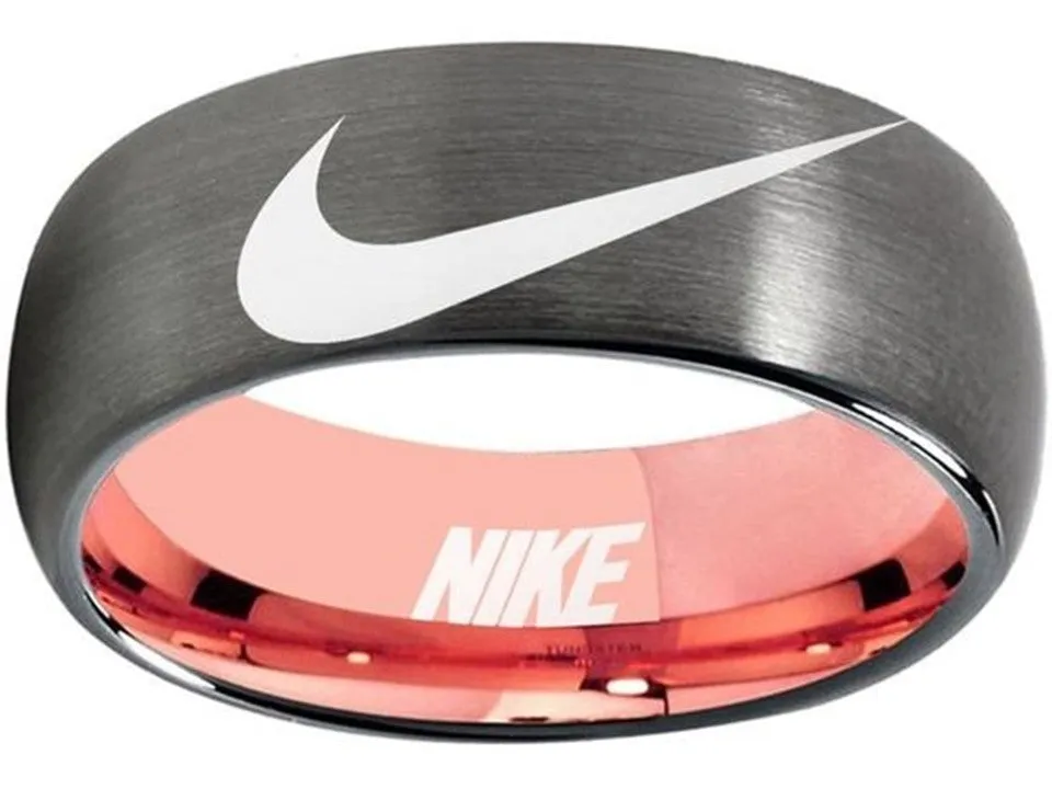 Nike Ring Matte matte Gold Band Wedding Band #nike #nikeair #justdoit