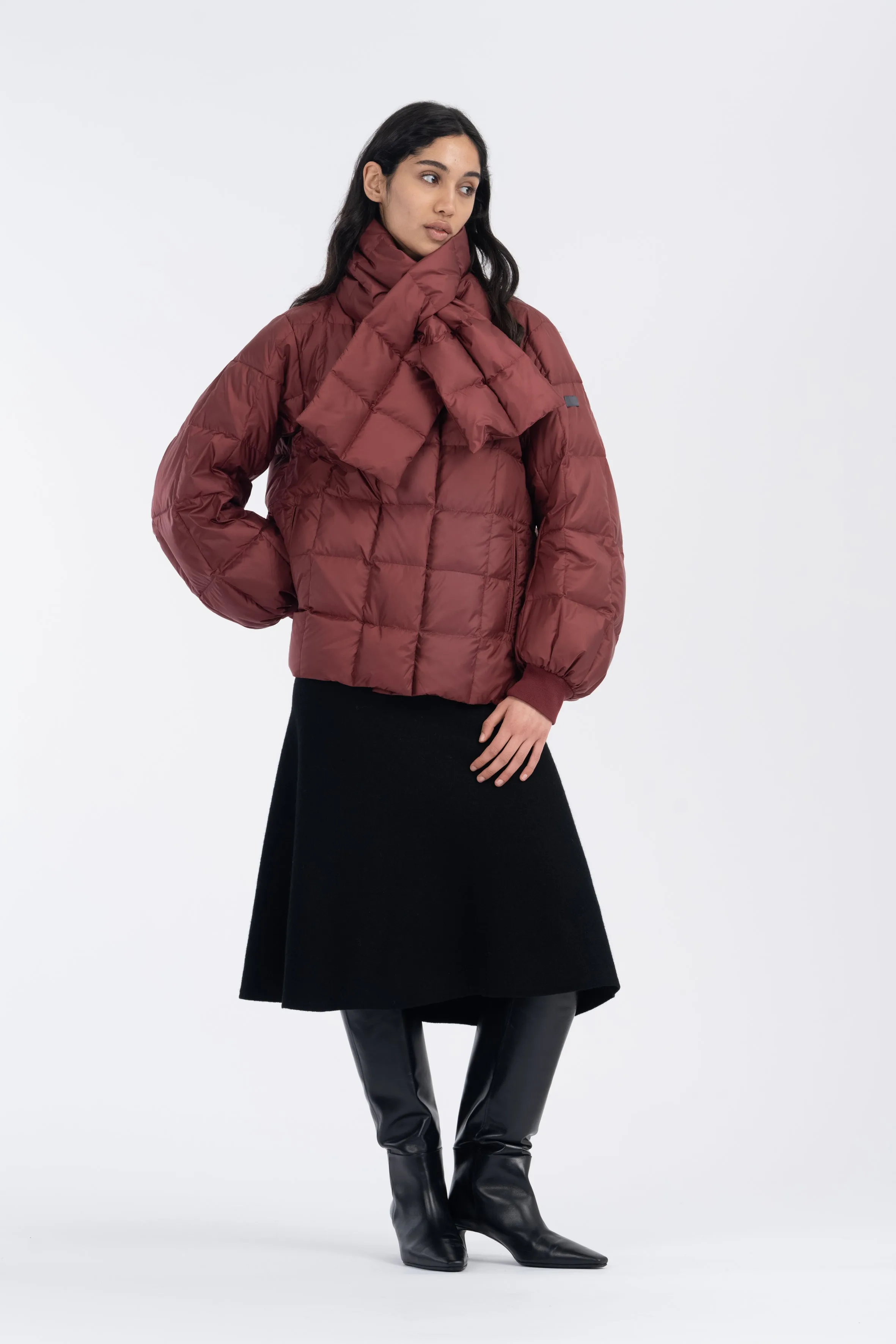 QUILTED JACKET MAE WITH SCARF