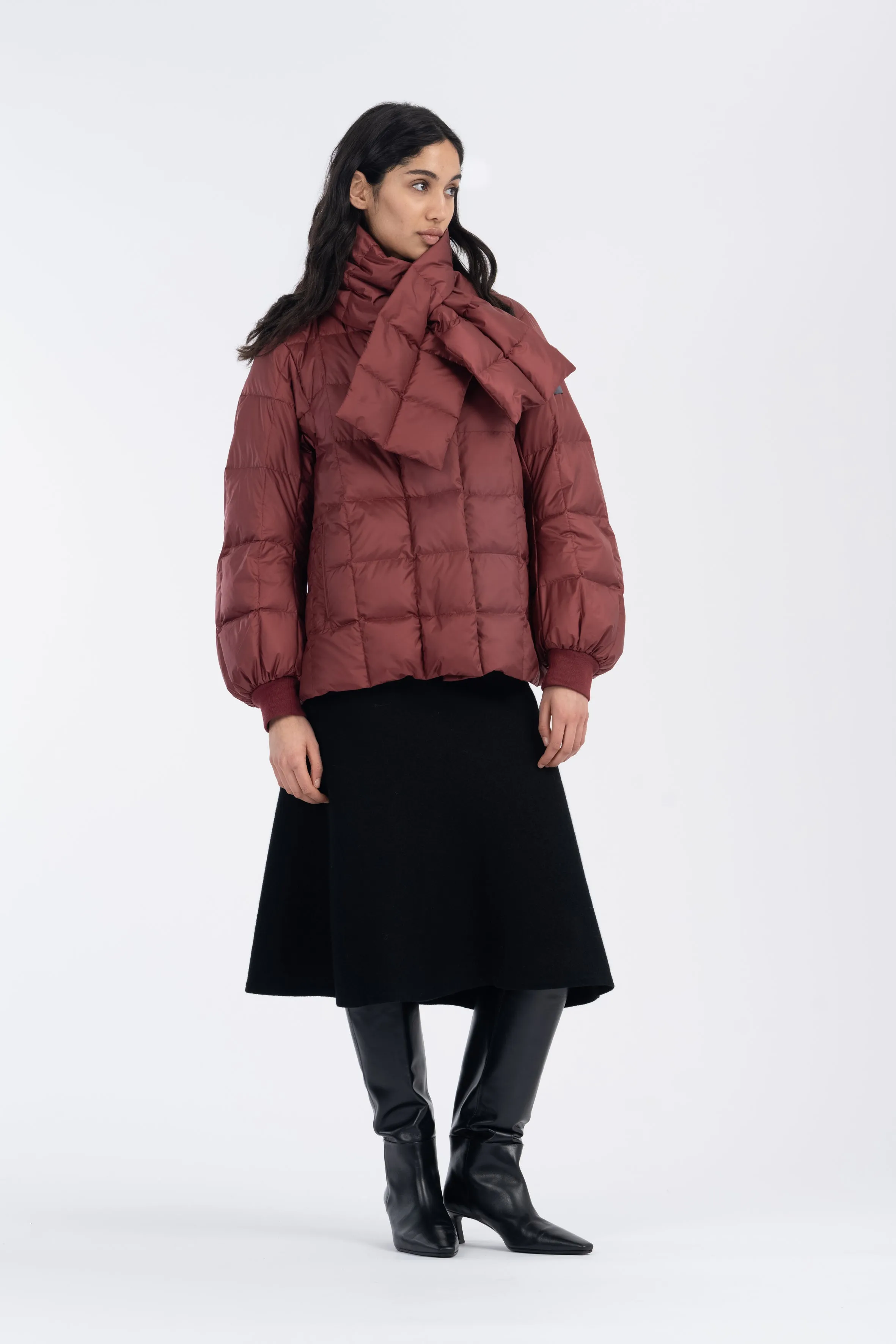 QUILTED JACKET MAE WITH SCARF