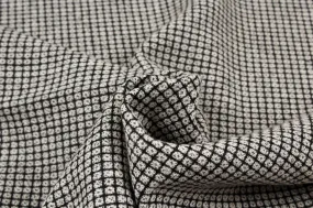 Recycled Wool Blend for Coats -  Small Checks Tweed