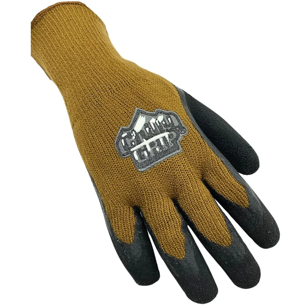 TA315 CHILLY GRIP®BROWN KNIT LINER W FOAM LATEX PALM - PAIR