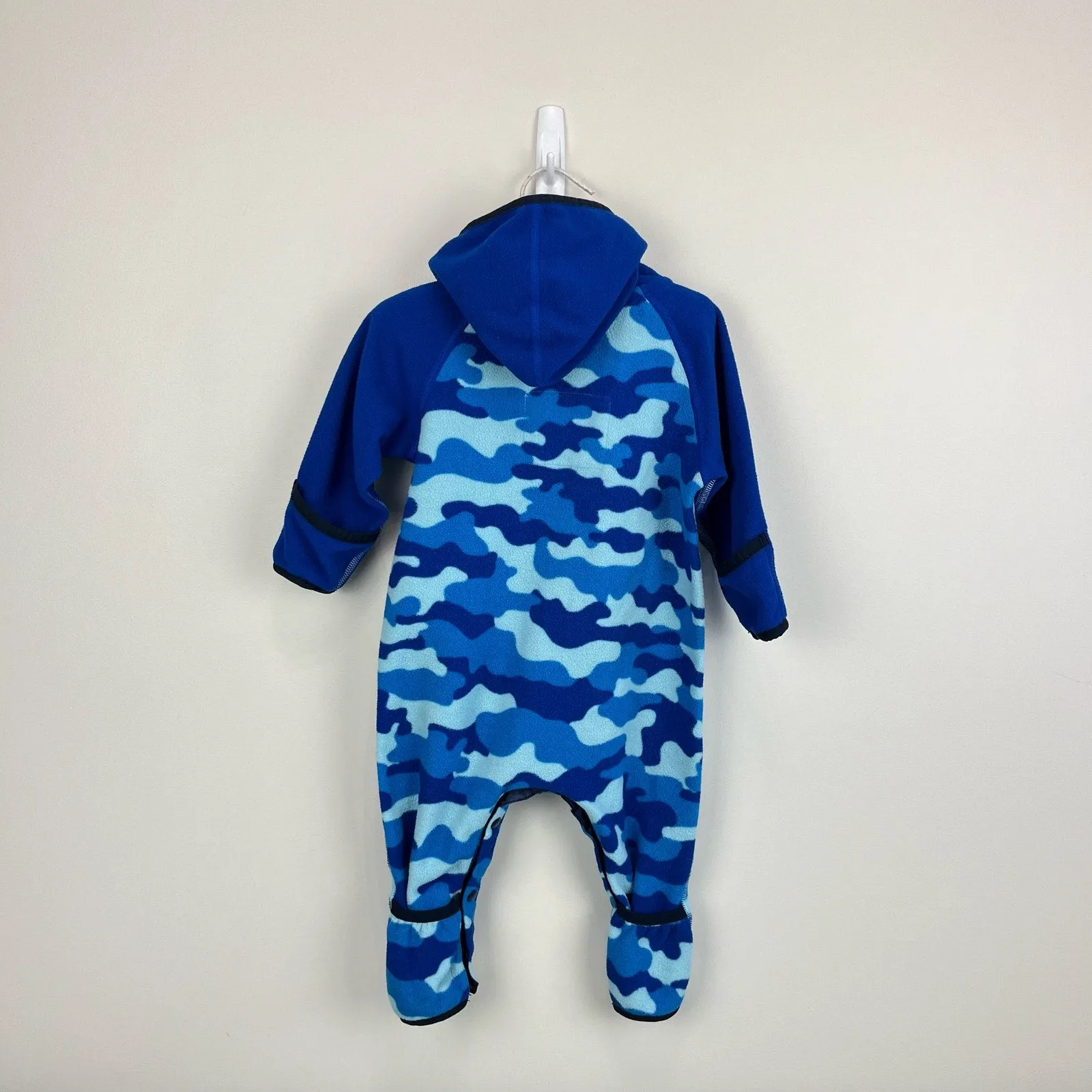 The North Face Glacier Fleece Bunting Blue Camo 3-6 Months