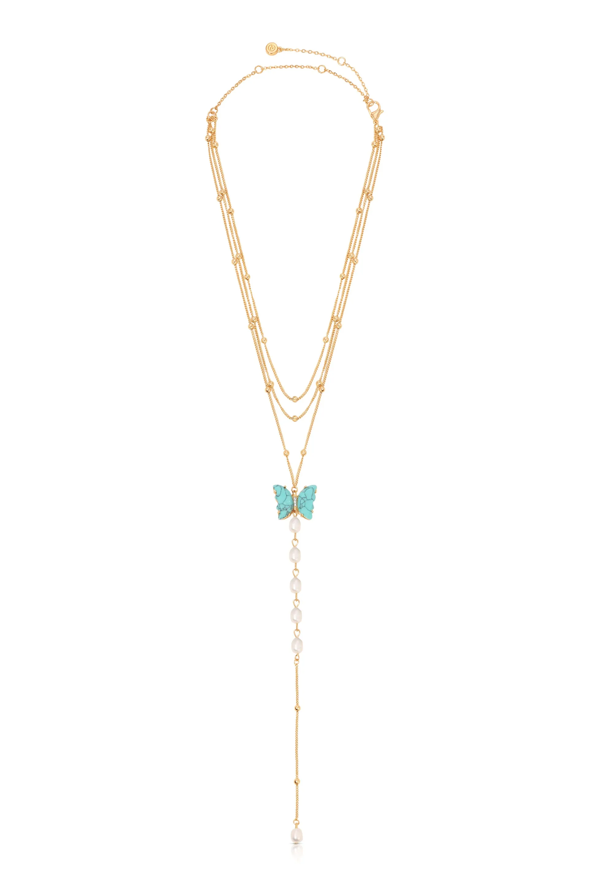 Turquoise Butterfly Lariat