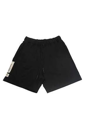 Unisex Black High-Waisted Oversized Shorts