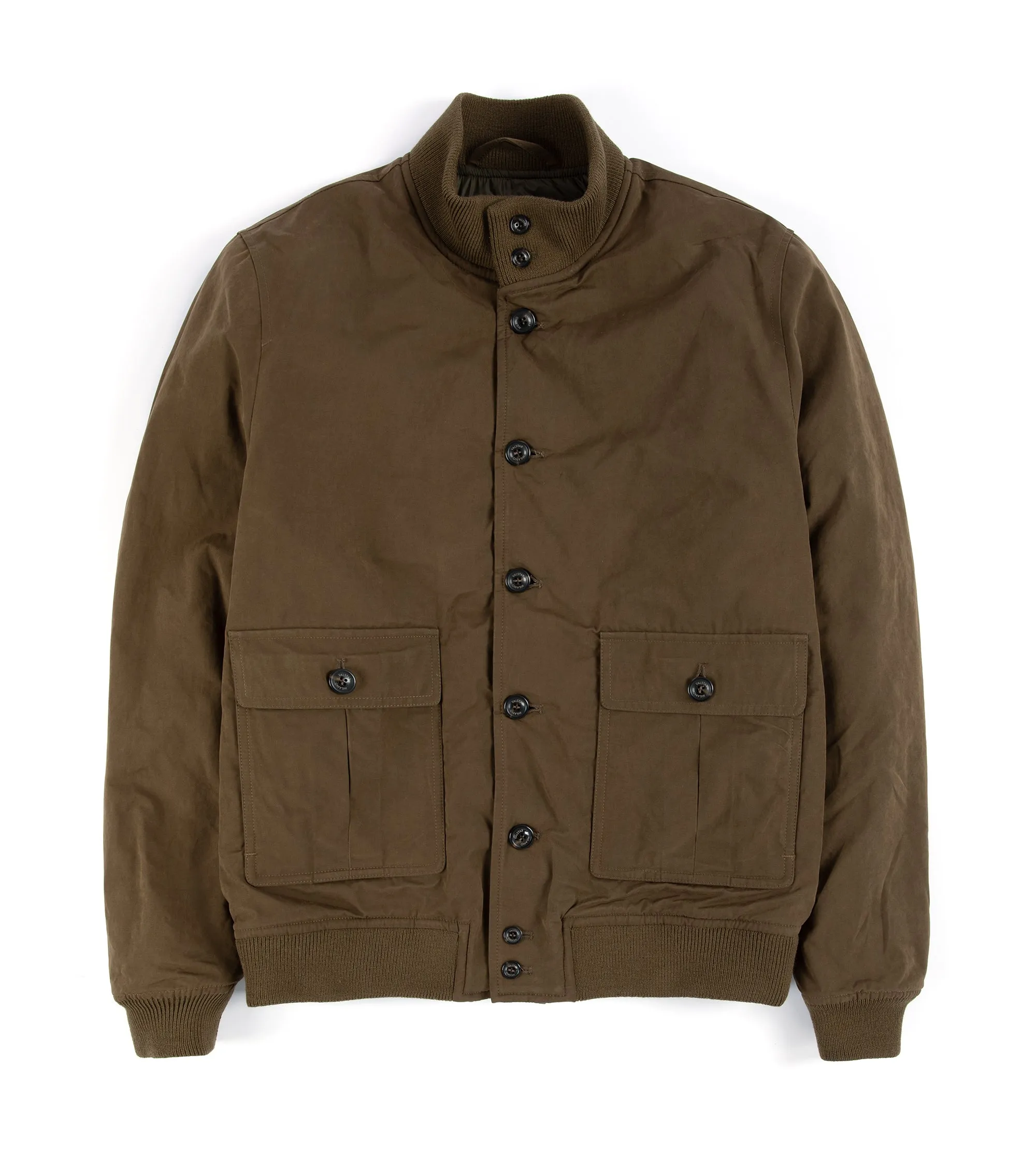 Valstar Valstarino Waxed Cotton Padded Zip Jacket: Olive